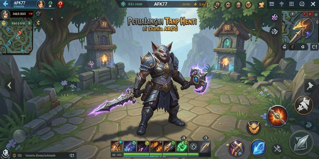 Tampilan gameplay ARPG yang dinamis dan seru.