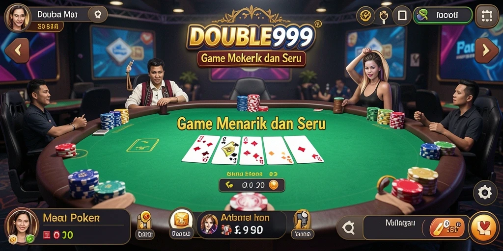 Tampilan gameplay kompetitif dalam DOUBLE999 yang mengasyikkan.