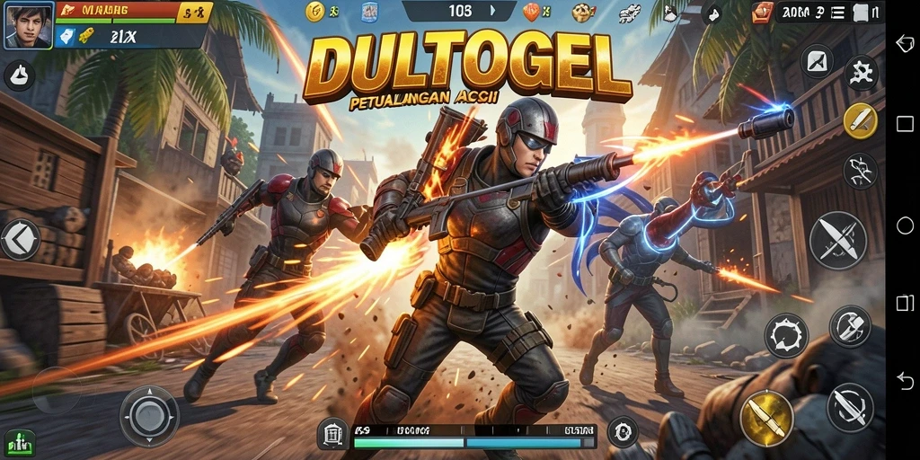 Tampilan gameplay seru dalam DULTOGEL dengan aksi mendebarkan.