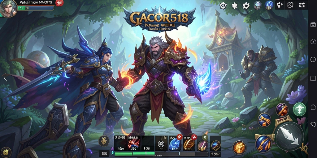 Tangkapan layar menunjukkan karakter bertarung dalam dunia MMORPG yang menakjubkan.