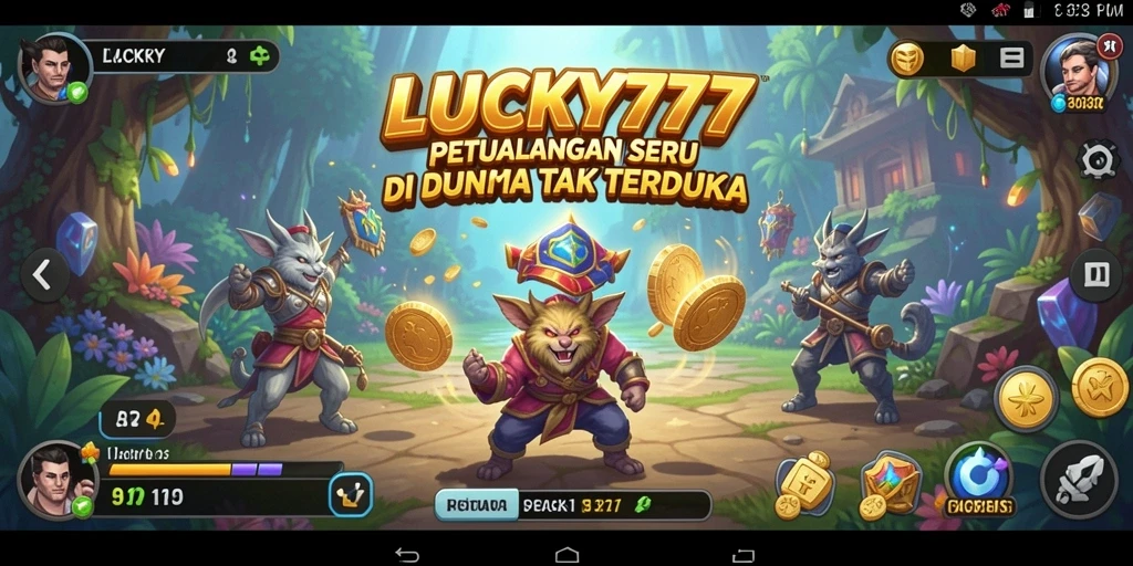 Tampilan gameplay menarik di dunia petualangan LUCKY777.