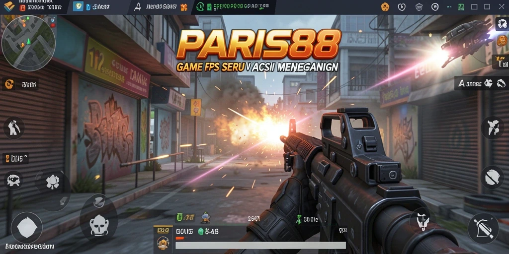 Tangkapan layar menampilkan gameplay aksi mengesankan di PARIS88.