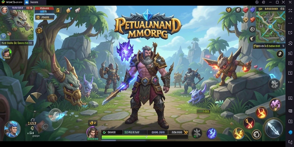 Tangkapan layar gameplay WOW33 menunjukkan aksi seru dalam pertempuran MMORPG.
